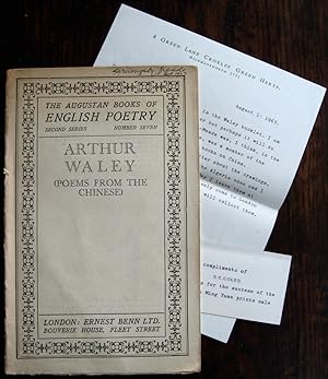 Arthur Waley: (poems from the Chinese). (The Augustan Books of English Poetry, second series numb...
