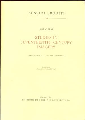 Immagine del venditore per Studies in Seventeenth-Century Imagery. Second edition considerably increased. Offset reprint oft he edition published in 1964. venduto da Antiquariat Buechel-Baur