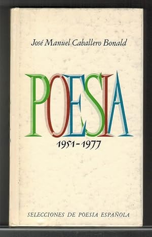Bild des Verkufers fr Poesa (1951-1977). Prlogo de Francesc Rodn. zum Verkauf von La Librera, Iberoamerikan. Buchhandlung