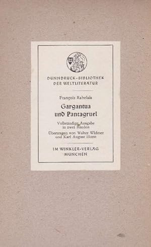 Bild des Verkufers fr Gargantua und Pantagruel. Band I und II. zum Verkauf von La Librera, Iberoamerikan. Buchhandlung