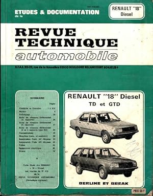 Renault 18 Diesel TD et GTD - Collectif