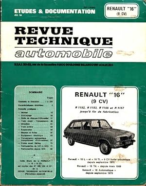 Renault 16 (9 CV) - Collectif