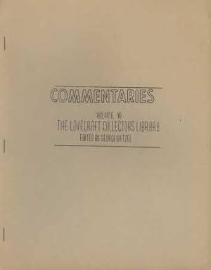 Immagine del venditore per COMMENTARIES . venduto da Currey, L.W. Inc. ABAA/ILAB