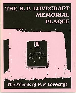 Image du vendeur pour THE H. P. LOVECRAFT MEMORIAL PLAQUE mis en vente par Currey, L.W. Inc. ABAA/ILAB