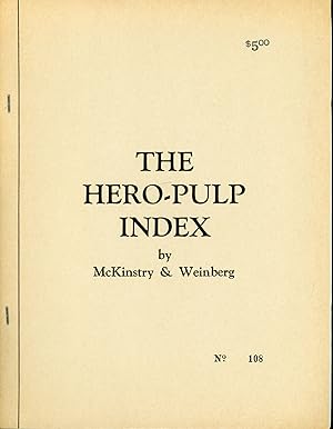 Imagen del vendedor de THE HERO-PULP INDEX a la venta por Currey, L.W. Inc. ABAA/ILAB