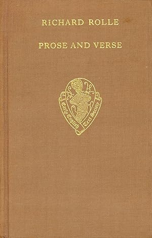 Seller image for RICHARD ROLLE: PROSE AND VERSE edited from MS Longleat 29 and related manuscripts by S. J. Ogilvie-Thomson for sale by Currey, L.W. Inc. ABAA/ILAB