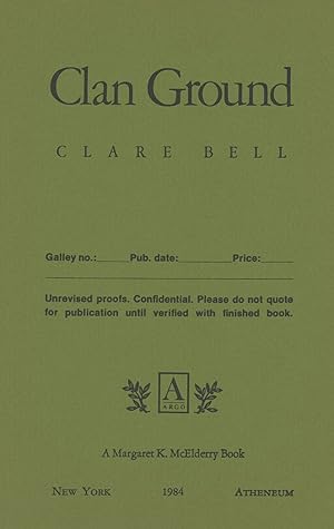 Seller image for CLAN GROUND for sale by Currey, L.W. Inc. ABAA/ILAB