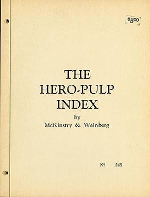 Immagine del venditore per THE HERO-PULP INDEX venduto da Currey, L.W. Inc. ABAA/ILAB