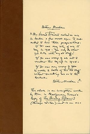 Seller image for STARRETT VS. MACHEN: A RECORD OF DISCOVERY AND CORRESPONDENCE. Introduction by Michael Murphy for sale by Currey, L.W. Inc. ABAA/ILAB