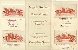 Seller image for THE MAXWELL RUNABOUTS VS. HORSE AND BUGGY[.] A COMPARISON OF COST OF OPERATION . [cover title] for sale by Currey, L.W. Inc. ABAA/ILAB