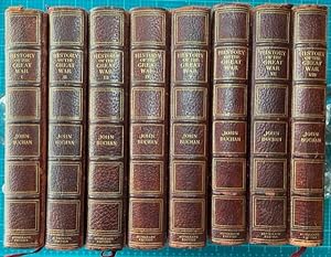 A HISTORY OF THE GREAT WAR (8 vols, Autographed edition, leather-bound)