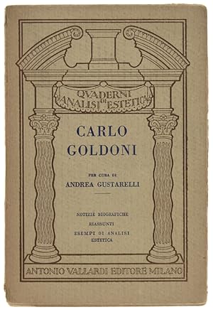 Immagine del venditore per CARLO GOLDONI.: venduto da Bergoglio Libri d'Epoca