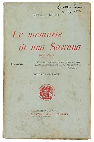 LE MEMORIE DI UNA SOVRANA. Romanzo.: