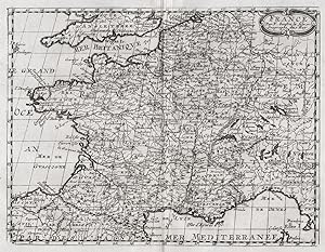 Image du vendeur pour France" - France Gallia Gallien Frankreich map Karte carte mis en vente par Antiquariat Steffen Vlkel GmbH