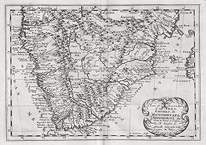 "Pays et Coste des Caffres Empires de Monomotapa Monoemugi, &c" - South Africa Südafrika Mosambik...