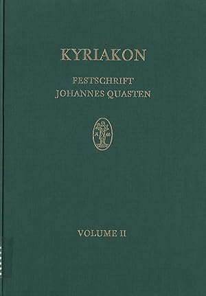 Immagine del venditore per Kyriakon Festschrift Johannes Quasten. Volume II. venduto da avelibro OHG
