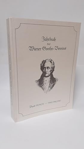 Bild des Verkufers fr Jahrbuch des Wiener Goethe-Vereins. Band 89 / 90 / 91 - 1985/1986/1987 zum Verkauf von Antiquariat Buchkauz