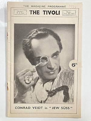 Movie programme. The Tivoli - The Magazine Programme. No.1025 October 13th, 1934. Featuring Conra...