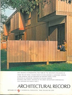 Architectural Record, n. 9, september 1972. Building Types study: Housing for the urban development.