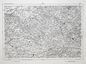 Lithografie- Karte, n. Handtke b. Flemming. "Minsk".