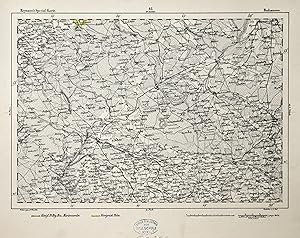 Lithografie- Karte, n. Handtke v. Abel b. Flemming, "Radzanowa".