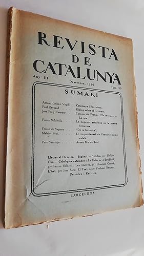 REVISTA DE CATALUNYA, ANY III, NUM. 30. DESEMBRE 1926