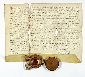 Deutsche Urkunde auf Pergament, Datum: "23. Novem. Anno 1643".