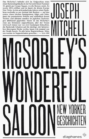 Bild des Verkufers fr McSorley's Wonderful Saloon : New Yorker Geschichten zum Verkauf von AHA-BUCH GmbH