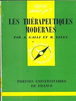 Bild des Verkufers fr Les therapeutiques modernes zum Verkauf von Librodifaccia