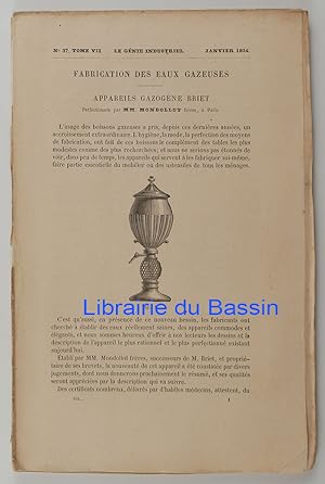 Image du vendeur pour Le Gnie Industriel n37 Janvier 1854 mis en vente par Librairie du Bassin
