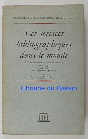 Bild des Verkufers fr Les services bibliographiques dans le monde zum Verkauf von Librairie du Bassin