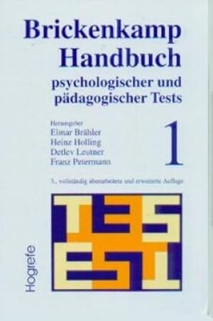 Seller image for Brickenkamp Handbuch psychologischer und pdagogischer Tests. Bd.1 : Band 1 for sale by AHA-BUCH GmbH