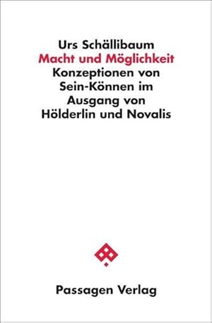 Seller image for Macht und Mglichkeit : Konzeptionen von Sein-Knnen im Ausgang von Hlderlin und Novalis for sale by AHA-BUCH GmbH