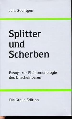 Bild des Verkufers fr Splitter und Scherben : Essays zur Phnomenologie des Unscheinbaren zum Verkauf von AHA-BUCH GmbH