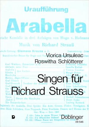 Bild des Verkufers fr Ursuleac, V: Singen fr Richard Strauss zum Verkauf von AHA-BUCH GmbH