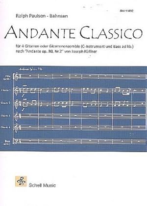 Seller image for ANDANTE CLASSICO (nach "Andante" von Joseph Kffner) : Nach "Andante op. 80, Nr.2" von Joseph Kffner for sale by AHA-BUCH GmbH