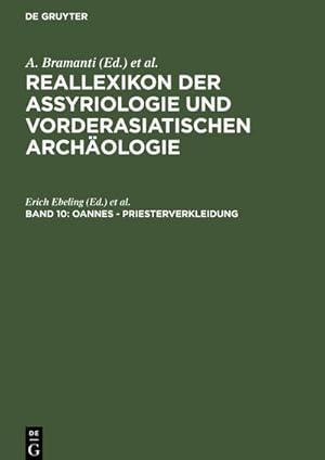 Seller image for Reallexikon der Assyriologie und Vorderasiatischen Archologie Oannes - Priesterverkleidung for sale by AHA-BUCH GmbH