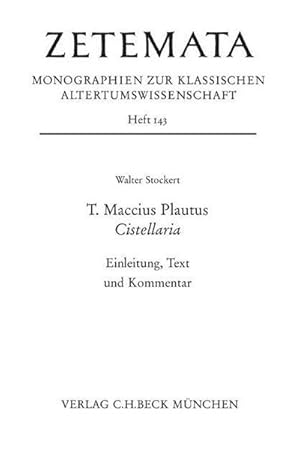 Bild des Verkufers fr T. Maccius Plautus. Cistellaria : Einleitung, Text und Kommentar zum Verkauf von AHA-BUCH GmbH