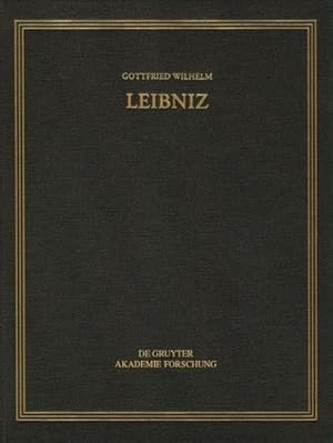 Bild des Verkufers fr Gottfried Wilhelm Leibniz: Sämtliche Schriften und Briefe. Allgemeiner. / August 1705 - April 1706 zum Verkauf von AHA-BUCH GmbH