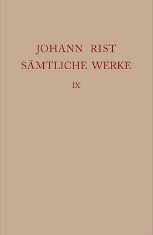 Bild des Verkufers fr Johann Rist: Smtliche Werke Dichtungen 1647-1648 zum Verkauf von AHA-BUCH GmbH