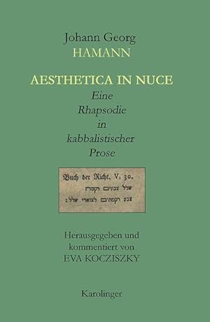 Bild des Verkufers fr AESTHETICA IN NUCE : Eine Rhapsodie in kabbalistischer Prose zum Verkauf von AHA-BUCH GmbH