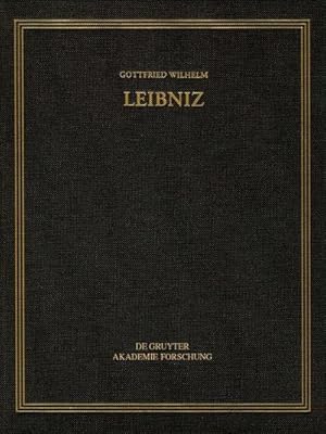 Bild des Verkufers fr Gottfried Wilhelm Leibniz: Sämtliche Schriften und Briefe. Philosophischer Briefwechsel 1701-1707 zum Verkauf von AHA-BUCH GmbH