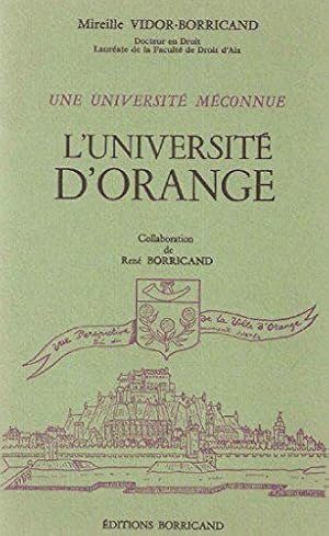 Seller image for L'Universite d'Orange: Une universite meconnue (French Edition) for sale by JLG_livres anciens et modernes