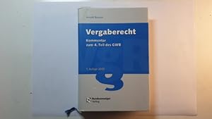 Seller image for Vergaberecht : Kommentar zum 4. Teil des GWB for sale by Gebrauchtbcherlogistik  H.J. Lauterbach