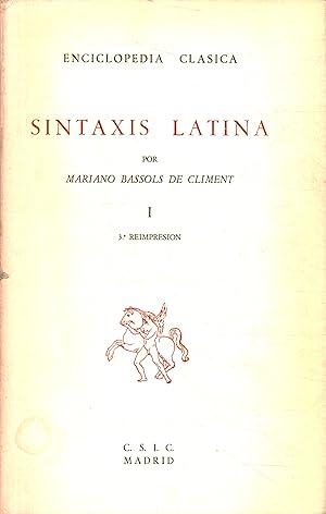 Imagen del vendedor de Sintaxis latina I a la venta por Di Mano in Mano Soc. Coop
