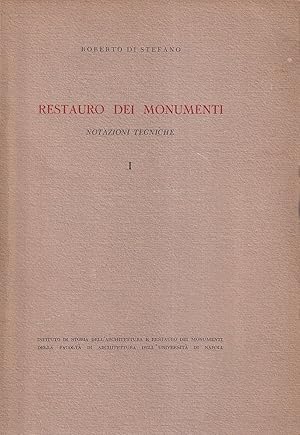 Restauro dei monumenti. Notazioni tecniche (5 volumi)