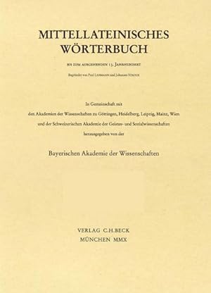 Seller image for Mittellateinisches Wrterbuch Band 4 Lieferung 44 for sale by AHA-BUCH GmbH