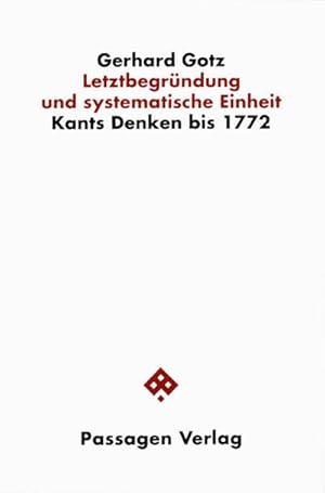 Bild des Verkufers fr Letztbegrndung und systematische Einheit zum Verkauf von AHA-BUCH GmbH