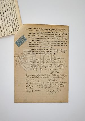 1929 Depression-Era Small Business Sale Agreement for French Chairmaking Business