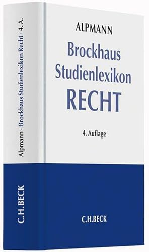 Bild des Verkufers fr Brockhaus Studienlexikon Recht, m. CD-ROM zum Verkauf von AHA-BUCH GmbH